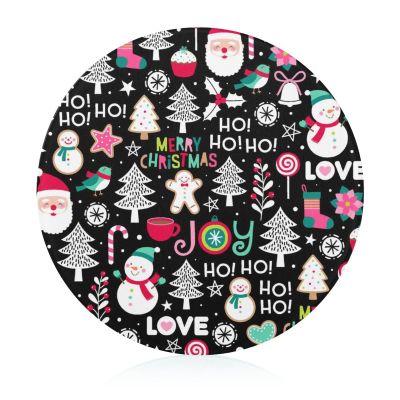 Christmas Non-Slip Glass Cutting Board for Fruit, Vegetables & Meat, 20 cm
