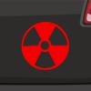 Generic Radioactive Symbol Sticker, Radiation/Nuclear Energy, 58 × 58 cm, Neon Red view 1