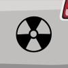Generic Radioactive Symbol Sticker, Radiation/Nuclear Energy, 58 × 58 cm, Neon Red view 2