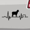Heartbeat Sheep Sticker – Gors Sheep Heart Wool, 14 x 5.5 cm, Turquoise Blue view 2