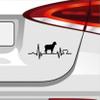 Heartbeat Sheep Sticker – Gors Sheep Heart Wool, 14 x 5.5 cm, Turquoise Blue view 4
