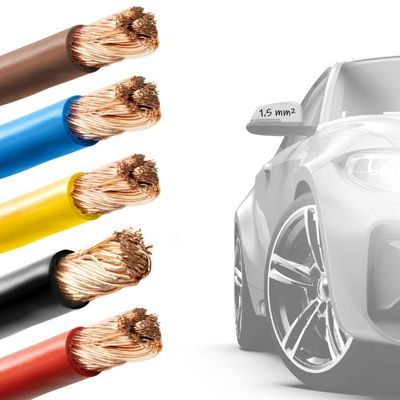 EBROM FLRY 1.5 mm² Automotive Wire, Brown/Blue/Yellow/Black/Red, 40 m Each