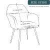 GEBIN Stretch Dining Chair Covers with Armrests, Light Blue, 6-Pack view 3