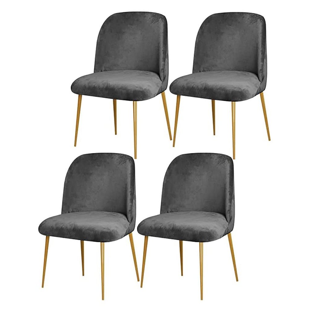 uyeoco Stretch Velvet Chair Covers, Set of 4, Color A