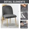 uyeoco Stretch Velvet Chair Covers, Set of 4, Color A view 3