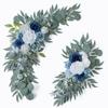 ponatia Wedding Arch Flowers, 2-Piece Set, Artificial Dusty Blue Flowers for Wedding Ceremonies and Welcome Signs view 1