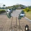 ponatia Wedding Arch Flowers, 2-Piece Set, Artificial Dusty Blue Flowers for Wedding Ceremonies and Welcome Signs view 2