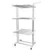 LANTUS 3-Tier Rolling Tower Clothes Drying Rack with Folding Wings view 3