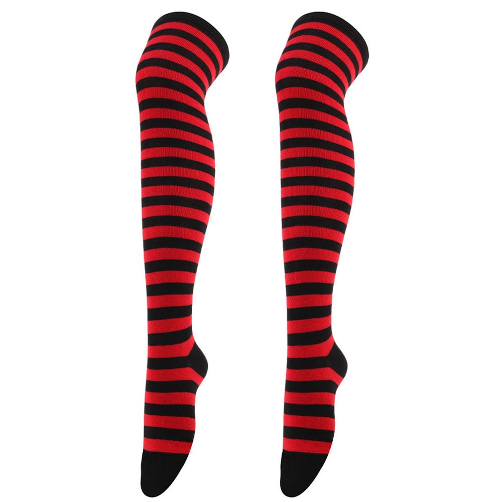 Striped Socks | Classic Striped Socks for Adults & Children | High-Quality Combed Cotton (Wine, One Size)