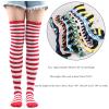 Striped Socks | Classic Striped Socks for Adults & Children | High-Quality Combed Cotton (Wine, One Size) view 4