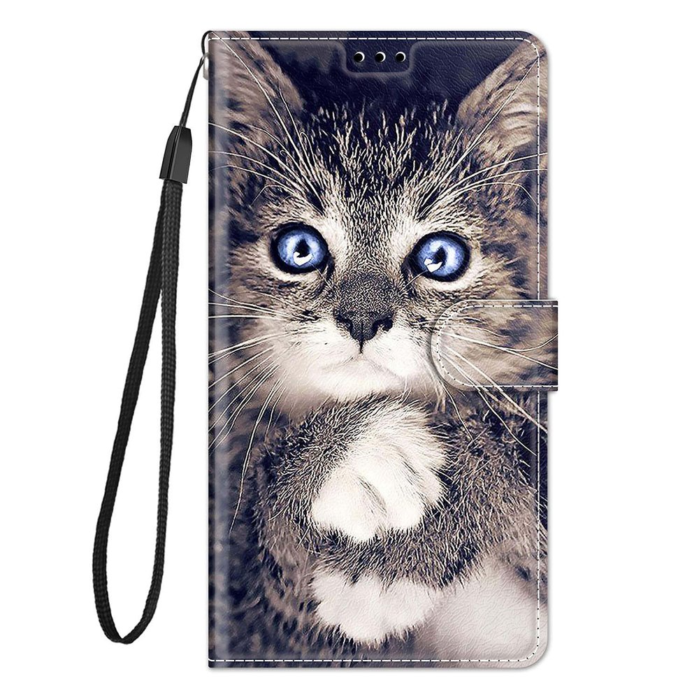 Everainy Compatible with Samsung Galaxy S7 Edge Flip Wallet Case with Cat Design, Card Slot and Kickstand