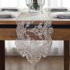 INKCOR Champagne Lace Table Runner, Romantic Table Decor for Weddings, Halloween, and Christmas, 26 x 120 cm (10.2 x 47.2 in) view 1
