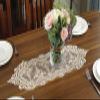 INKCOR Champagne Lace Table Runner, Romantic Table Decor for Weddings, Halloween, and Christmas, 26 x 120 cm (10.2 x 47.2 in) view 3