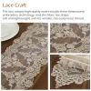 INKCOR Champagne Lace Table Runner, Romantic Table Decor for Weddings, Halloween, and Christmas, 26 x 120 cm (10.2 x 47.2 in) view 4