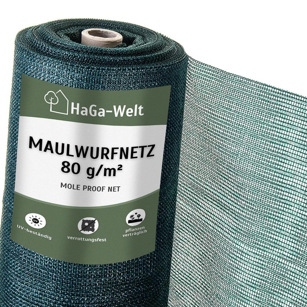 HaGa Mole Net 2.6 m x 40 m = 104 m², Animal-Friendly Mole Deterrent