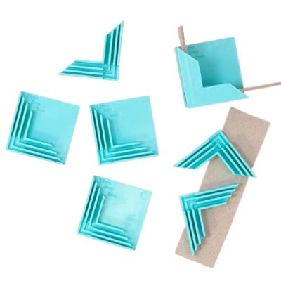 Craftelier Set of 8 L-Shaped Cardboard Corner Guides, Turquoise