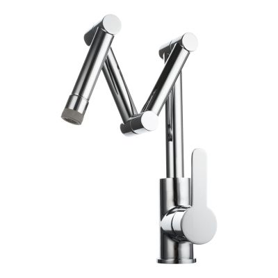 LERORA Single-Handle Pot Filler Faucet with Folding Spout, Brushed Nickel