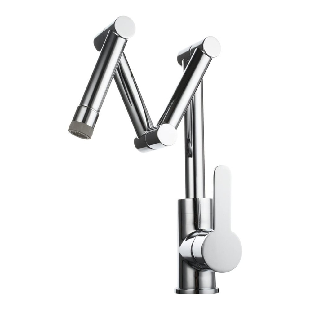 LERORA Single-Handle Pot Filler Faucet with Folding Spout, Brushed Nickel