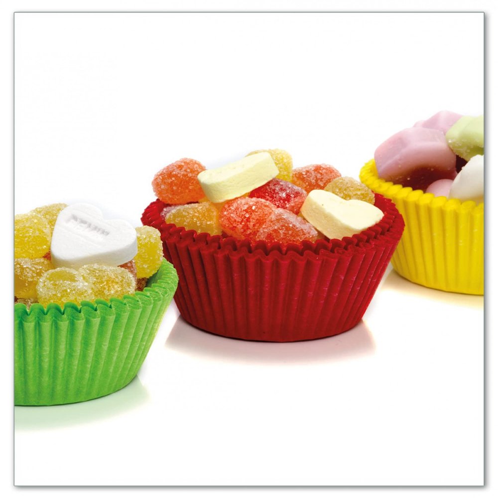 Wallario Glass Stove Cover/Splash Guard, 52 x 60 cm, 1-Piece, Sweets Muffins