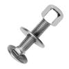 Techtanium M10 x 50/50 mm Carriage Bolts with Low-Profile Cap Nuts and Large M10 A2 Stainless Steel Washers, 20-Piece Set view 1