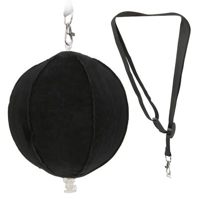 Portable Golf Swing Trainer with Inflatable Ball and Adjustable Cords