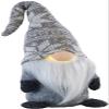 infactory Set of 2 Decorative Christmas Gnomes with Glowing Noses, 34 cm, Gray & Red (NAS) view 3