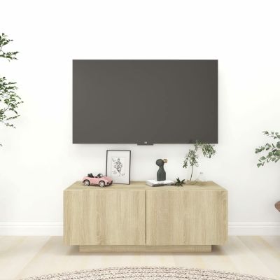 MOONAIRY TV Stand, Sonoma Oak, 100 x 35 x 40 cm, Chipboard
