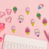 15 Ice Cream Push Pins for Cork Boards, Decorative Summer Design view 4