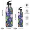 Vacuum-Insulated Sports Water Bottle, Double-Wall Stainless Steel Thermos with Straw, 590 ml view 2