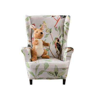 Highdi Kids Wingback Chair Cover, Stretch Slipcover, White Oriole Bird