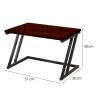 SHISHI Metal and Wood Microwave Stand, 2-Tier Kitchen Shelf, Black, 57 x 38 x 38 cm view 2