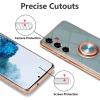 EYZUTAK Magnetic Ring Holder Case for Samsung Galaxy A34 5G, 360° Rotating Metal Ring, Slim Soft Silicone, Gray view 3