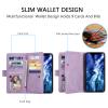 EYZUTAK Wallet Case for Samsung Galaxy A14 5G, Retro Matte Design, 9 Card Slots, Zipper Pocket, PU Leather, Magnetic Closure, Kickstand with Wrist Strap, Glitter view 2