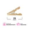 Netuno 30-Pack Natural Brown Wooden Decorative Clips, 25 x 3 mm, for Crafts and Home Decor view 2