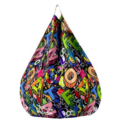 Highdi Adult Bean Bag Cover, Indoor/Outdoor, Hip-Hop Graffiti, Letter, 100 x 120 cm