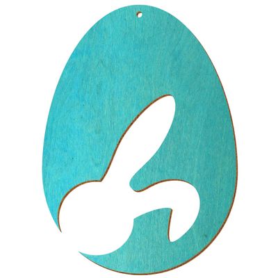 Turquoise Wooden Motif Easter Eggs V2 for Crafts and Easter Decor