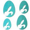 Turquoise Wooden Motif Easter Eggs V2 for Crafts and Easter Decor view 2