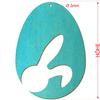 Turquoise Wooden Motif Easter Eggs V2 for Crafts and Easter Decor view 3