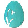 Colored Wooden Easter Eggs with Designs V2 - Turquoise view 1