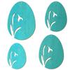 Colored Wooden Easter Eggs with Designs V2 - Turquoise view 2