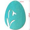 Colored Wooden Easter Eggs with Designs V2 - Turquoise view 3