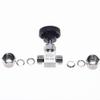 Adjustable Needle Valve for 3/4/6/8/10/12 mm OD Tubing, 304 Stainless Steel, High-Pressure, Acid-Resistant, Straight Card Set Crane, 1/2 in view 2