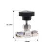 Adjustable Needle Valve for 3/4/6/8/10/12 mm OD Tubing, 304 Stainless Steel, High-Pressure, Acid-Resistant, Straight Card Set Crane, 1/2 in view 3