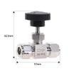 Adjustable Needle Valve for 3/4/6/8/10/12 mm OD Tubing, 304 Stainless Steel, High-Pressure, Acid-Resistant, Straight Card Set Crane, 1/2 in view 4