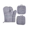 DOTBUY-SHOP Oven and Grill Gloves, Non-Slip Heat-Resistant Silicone Gloves, 4-Piece Set, Gray view 1