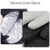 DOTBUY-SHOP Oven and Grill Gloves, Non-Slip Heat-Resistant Silicone Gloves, 4-Piece Set, Gray view 2