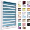 Double Roller Blind No Drilling, 57 x 250 cm Fabric, Day & Night view 1