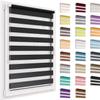 Double Roller Blind Without Drilling, 69 x 250 cm, Day & Night, Light-Filtering and Room-Darkening view 1