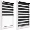 Double Roller Blind Without Drilling, 69 x 250 cm, Day & Night, Light-Filtering and Room-Darkening view 3