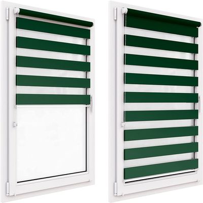 Double Roller Shade Without Drilling, 86 x 250 cm Fabric Size, Day & Night, Clip-Fix